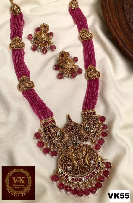 Beads Temple Jewellery Necklace Set -04